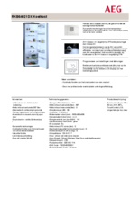 Product informatie AEG koelkast rvs RKB64021DX