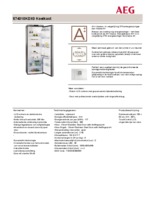 Product informatie AEG koelkast rvs S74010KDX0