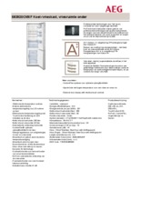 Product informatie AEG koelkast rvs S83920CMXF