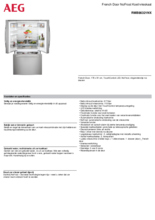 Product informatie AEG koelkast side-by-side Fresh Door rvs RMB86321NX