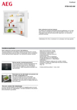 Product informatie AEG koelkast tafelmodel RTB414E1AW