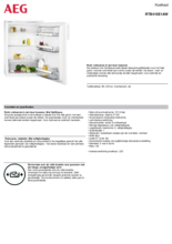 Product informatie AEG koelkast tafelmodel RTB415E1AW