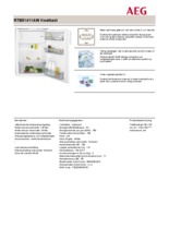 Product informatie AEG koelkast tafelmodel RTB51411AW
