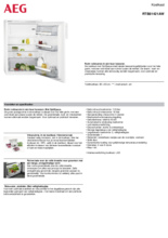 Product informatie AEG koelkast tafelmodel RTB81421AW