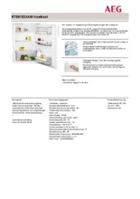 Product informatie AEG koelkast tafelmodel RTS8152XAW