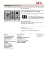 Product informatie AEG kookplaat inbouw HG755550SM