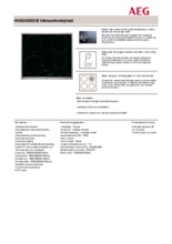 Product informatie AEG kookplaat inductie HK634200XB