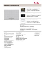Product informatie AEG kookplaat inductie inbouw HK854400FS