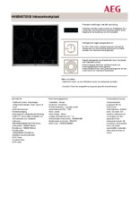 Product informatie AEG kookplaat keramisch HK654070XB