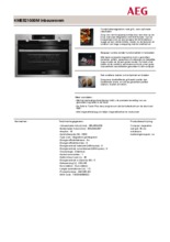 Product informatie AEG magnetron met grill inbouw KME521000M