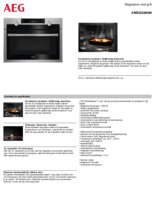 Product informatie AEG magnetron met grill inbouw KME525800M