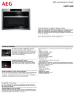Product informatie AEG magnetron met grill inbouw KME721880M