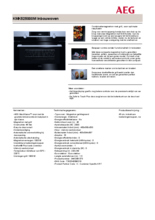 Product informatie AEG magnetron met grill inbouw KMK525000M