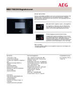 Product informatie AEG magnetron met grill inbouw MBB1756DEM