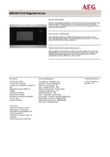Product informatie AEG magnetron met grill inbouw MSB2547D/M