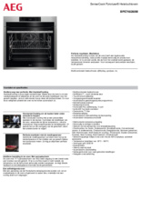 Product informatie AEG oven inbouw rvs BPE748280M