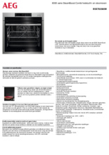 Product informatie AEG oven inbouw rvs BSE782080M