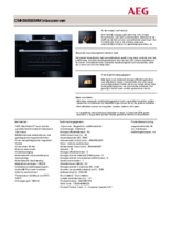 Product informatie AEG oven met magnetron inbouw CMK56500MM