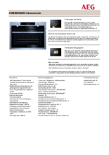 Product informatie AEG oven met magnetron inbouw KME565000M