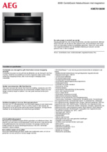 Product informatie AEG oven met magnetron inbouw KME761080M