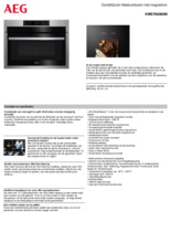 Product informatie AEG oven met magnetron inbouw KME768080M