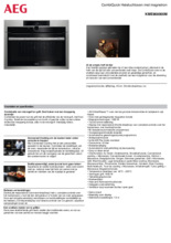 Product informatie AEG oven met magnetron inbouw KME968000M