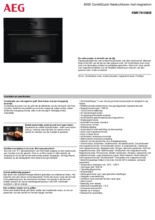 Product informatie AEG oven met magnetron inbouw KMF768080B