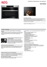 Product informatie AEG oven met magnetron inbouw KMF768080M