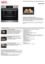 Product informatie AEG oven rvs inbouw BEB351010M