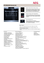 Product informatie AEG oven rvs inbouw BPK556220M