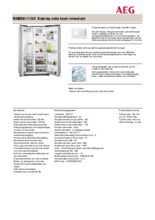 Product informatie AEG side/by/side koelkast rvs/look RMB56111NX
