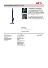 Product informatie AEG stofzuiger blauw CX7/30BM