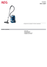 Product informatie AEG stofzuiger blauw VX4-1-CB-P