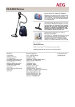 Product informatie AEG stofzuiger blauw VX8/2/BM/M