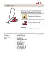 Product informatie AEG stofzuiger rood LX4/1/WR