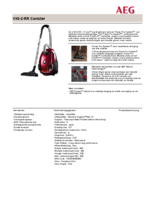 Product informatie AEG stofzuiger rood VX6/2/RR