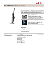 Product informatie AEG stofzuiger zilver CX8/2/75MG