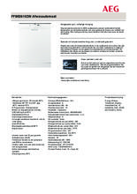 Product informatie AEG vaatwasser FFB52610ZW