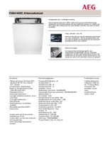 Product informatie AEG vaatwasser inbouw FSB41600Z