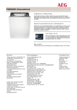 Product informatie AEG vaatwasser inbouw FSB52600Z