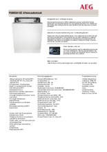 Product informatie AEG vaatwasser inbouw FSB52610Z