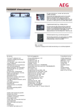 Product informatie AEG vaatwasser inbouw FSE52600P