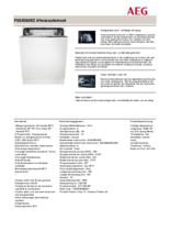 Product informatie AEG vaatwasser inbouw FSE53605Z