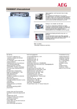 Product informatie AEG vaatwasser inbouw FSE83800P
