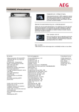 Product informatie AEG vaatwasser inbouw FSS52600Z
