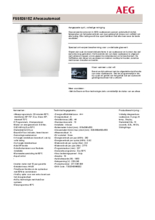 Product informatie AEG vaatwasser inbouw FSS52615Z