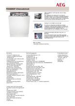 Product informatie AEG vaatwasser inbouw FSS62800P