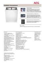 Product informatie AEG vaatwasser inbouw FSS6360XP