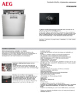 Product informatie AEG vaatwasser roestvrij staal FFB63806PM