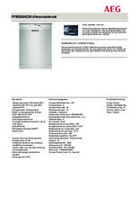 Product informatie AEG vaatwasser rvs FFB52600ZM